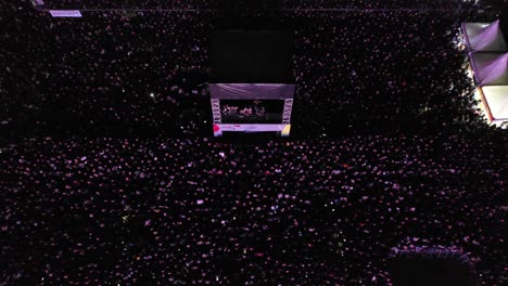 massive crowd at nighttime event
