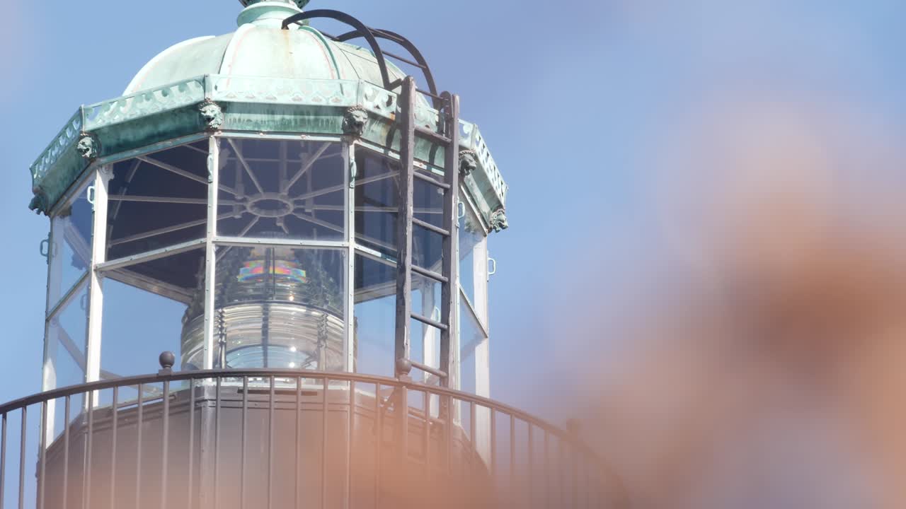 빈티지 등대 타워, 레트로 등대, 구식 등대, 프레스넬 렌즈