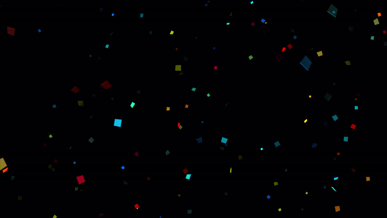 Coriandoli colorati in loop con canale alfa: Trasparenza inclusa per qualsiasi sfondo