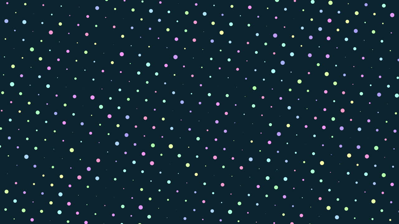 Colorful symmetrical dot grid pattern on dark background