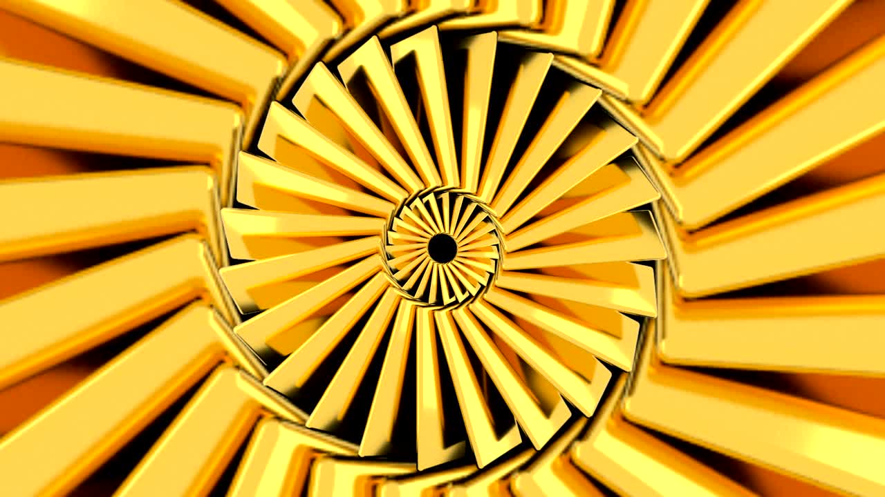 fondo abstracto con caleidoscopio dorado