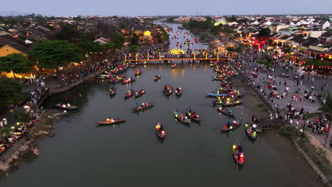 antena aérea 4k de hoian, vietnam