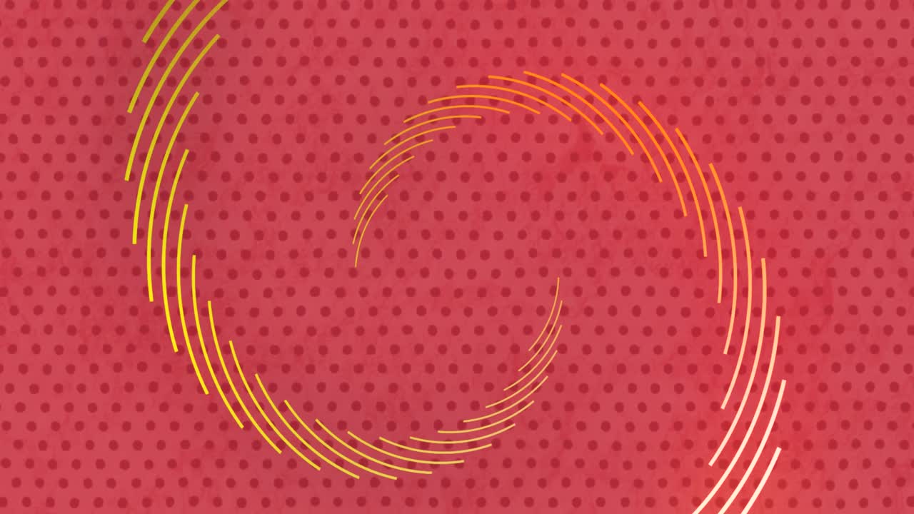 animación de puntos sobre formas en movimiento