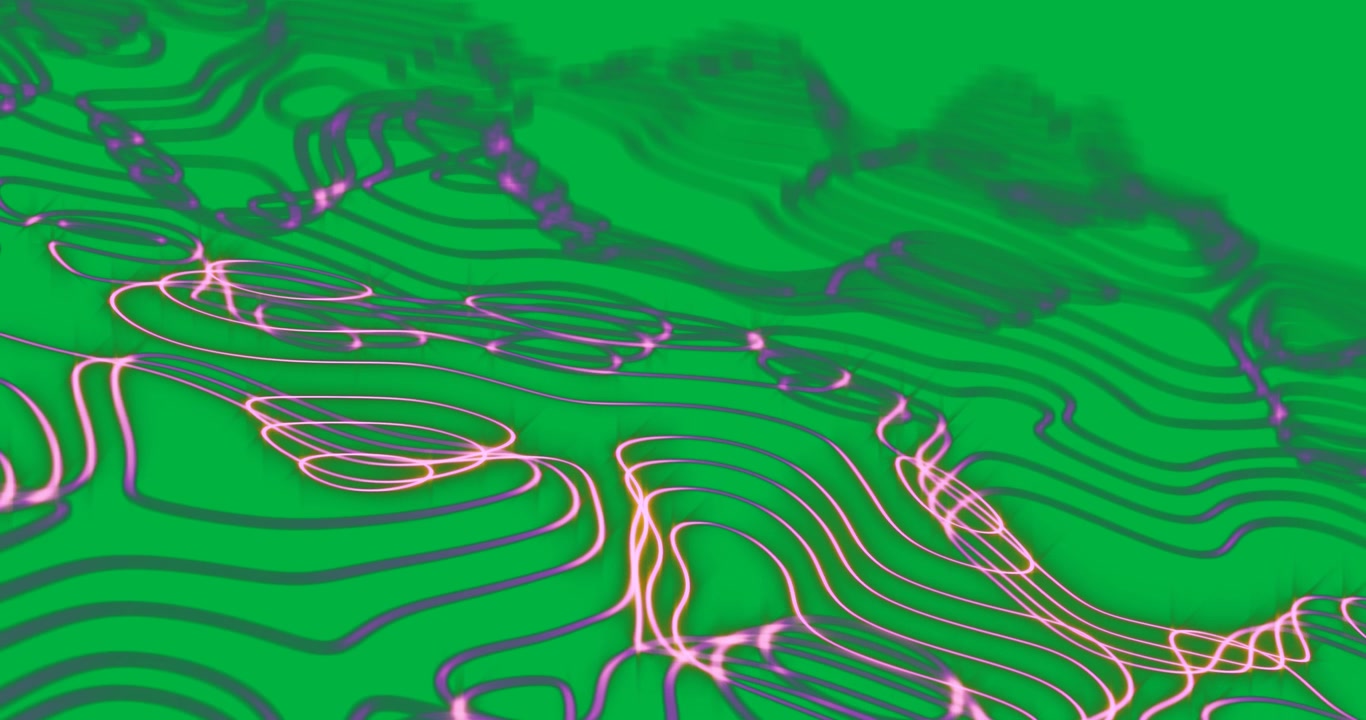 Animation of neon purple lines on transparent background