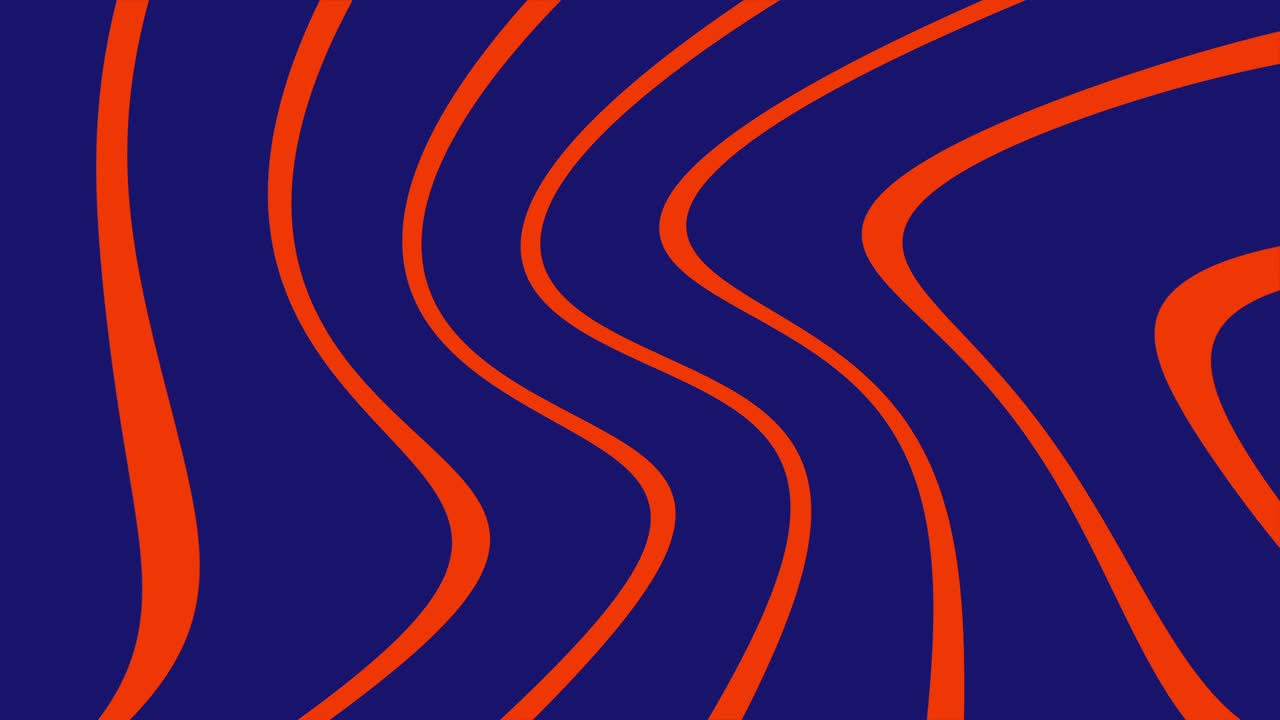 naranja y líneas curvas azules bucle