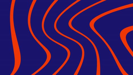 naranja y líneas curvas azules bucle