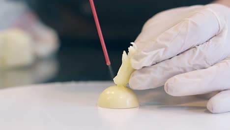 confectioner sticks part of white cake decoration element