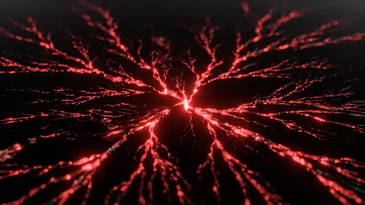 Abstract Red Veins Network