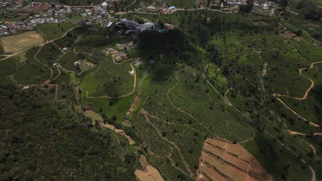 Large-shadow-of-a-cloud-moves-slowly-over-the-green-hills-of-Sri-Lanka-with-many-winding-walking-paths-between-the-tea-plantations