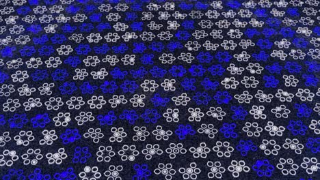 patrón geométrico abstracto con círculos y hexágonos