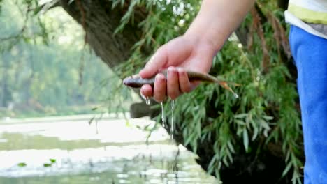 boy fishing