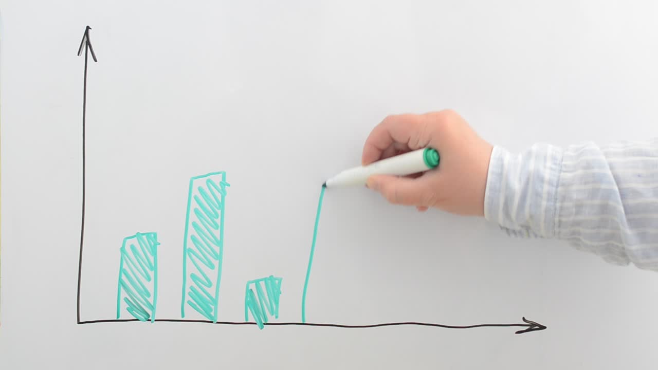 Il programma su una lavagna bianca. Disegniamo con un pennarello