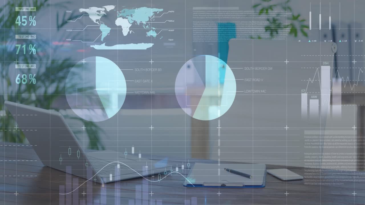 una imagen compuesta de varios gráficos financieros