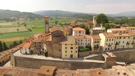 an aerial view shows a monastery in tuscany italy