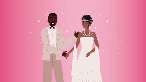 african american wedding couple