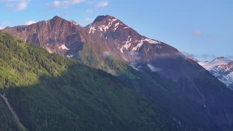 picturesque mountain range landscape and blue sky