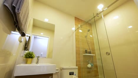 warm light bathroom and toilet decoration