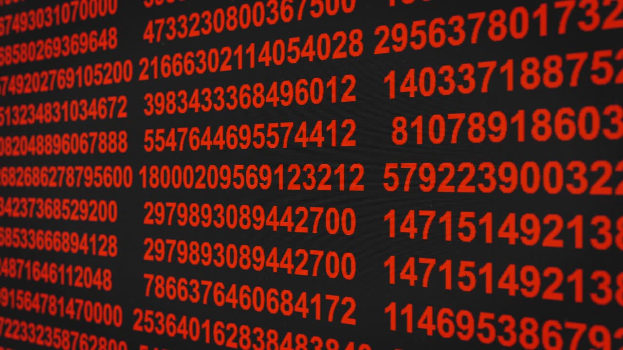 tablero de puntuación digital números rojos píxeles animación de pantalla de computadora