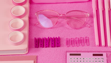 pink stationery set