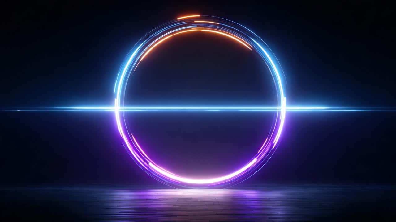 Dynamic Circular Motion with Vibrant Light Trails Captured in Stunning Visuals, Showcasing a Colorful Spectrum that Electrifies the Surrounding Darkness and Engages Viewers