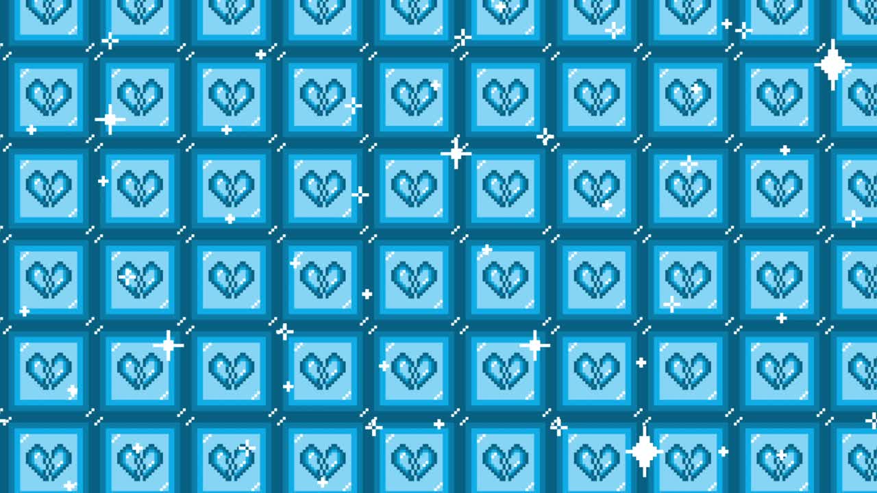 Pixel art tile broken heart icon Looping animated background. 1080p (2).mp4