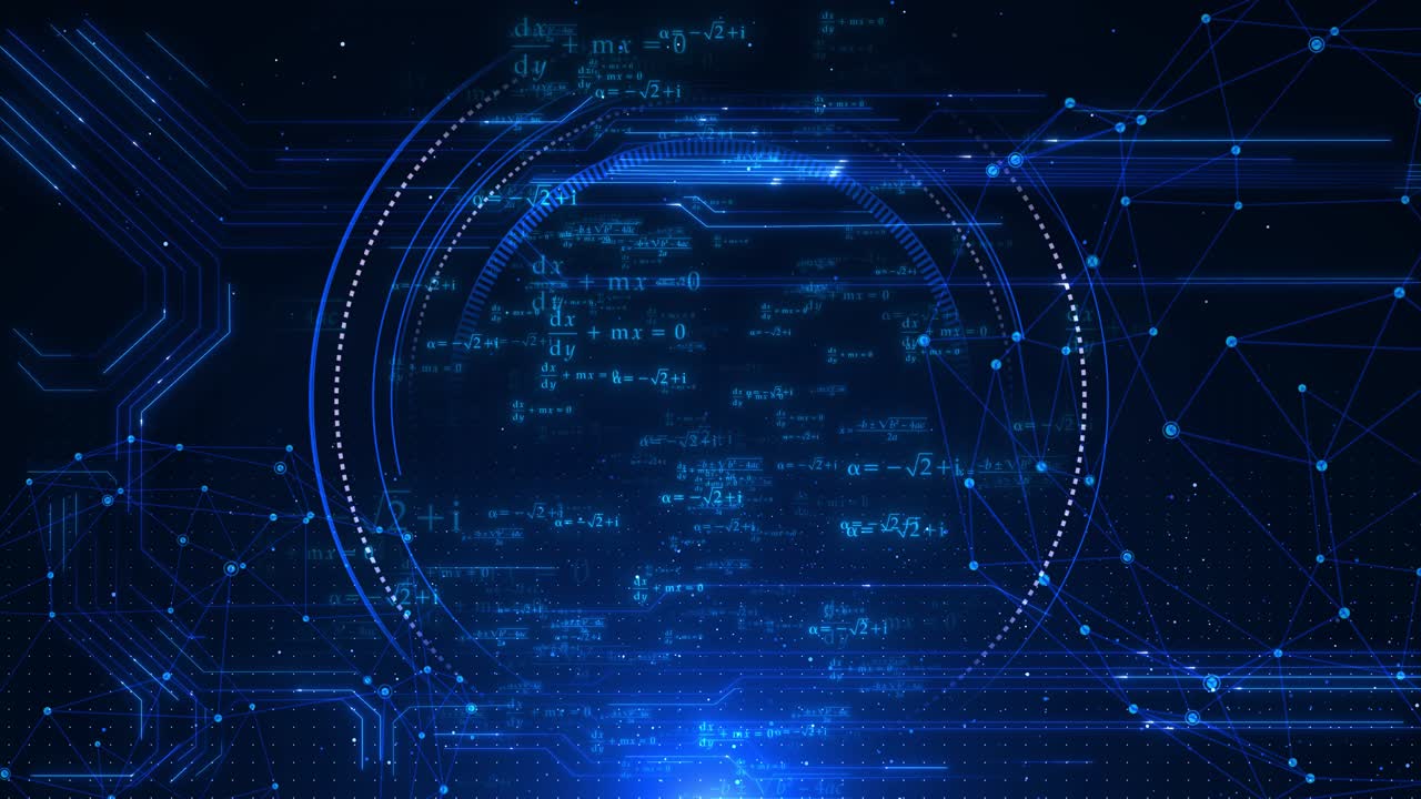 Digital big data technology data processing science abstract background data flow analyzing