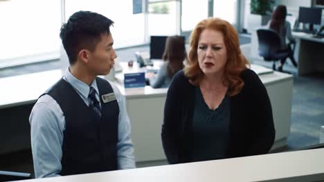 a tense conversation at the service desk: uncovering concerns and seeking solutions in a professional setting