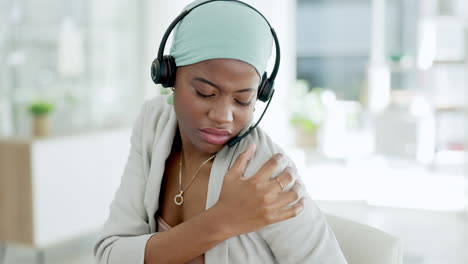 black woman at call center