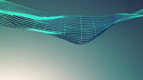 abstract teal geometric wave