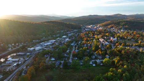 autumn fall foliage in new england montpelier vermont