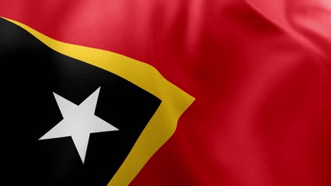 realistic waving flag of east timor, red, yellow, black, white star. southeast asian nation symbol, dili, independence, patriotism, east timor