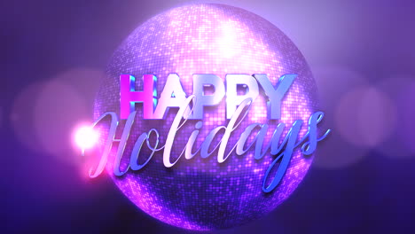 Felices-Fiestas-Brillan-Con-Una-Bola-De-Discoteca-Violeta-Y-Azul