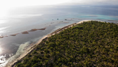 desertic paradise island new caledonia ilot signal turquoise turtles drone 4k