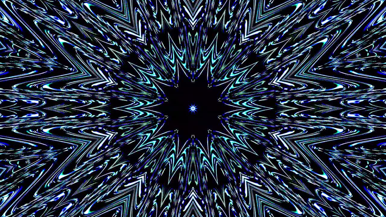 hermoso caleidoscopio abstracto que brilla, una luz radiante que regula los movimientos sutiles