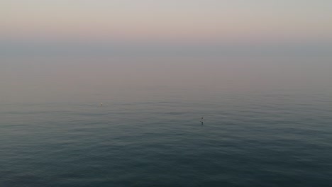 aerial view with drone over a southern spanish beach in marbella, andalusia, spain, calm waves on crystal clear water