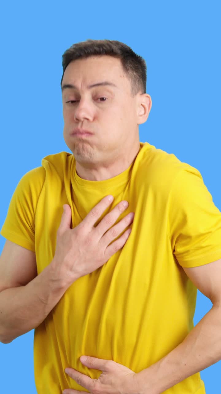 hombre expresando disgusto