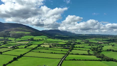 aerial establishing fertile farmlands of co