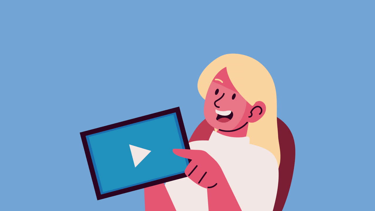Woman Watching Video on Tablet