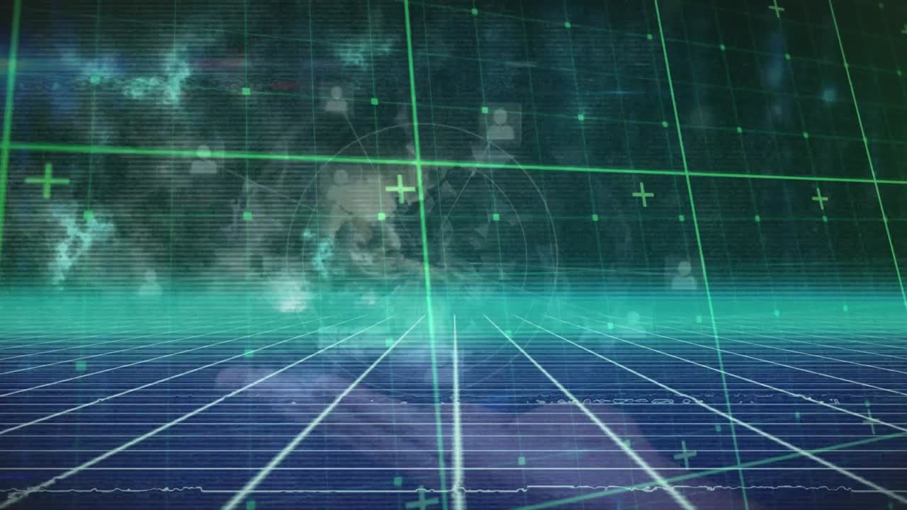 연결 네트워크로 데이터 처리의 애니메이션