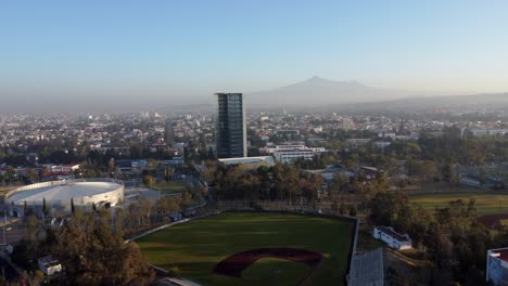 aerial view of the buap university area