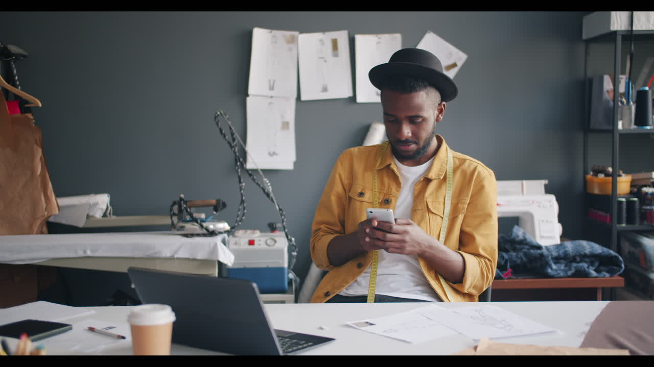 Fashion Designer Working on Designs