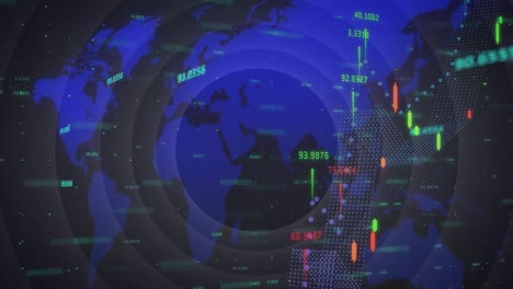 Animation-of-stock-market-graph-over-world-map