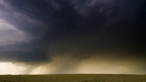 dramatic storm over a wheat field