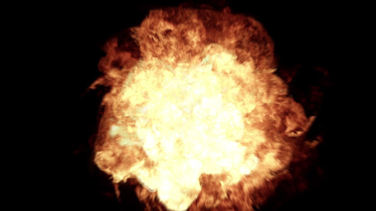 explosión de bola de fuego realista de 4k