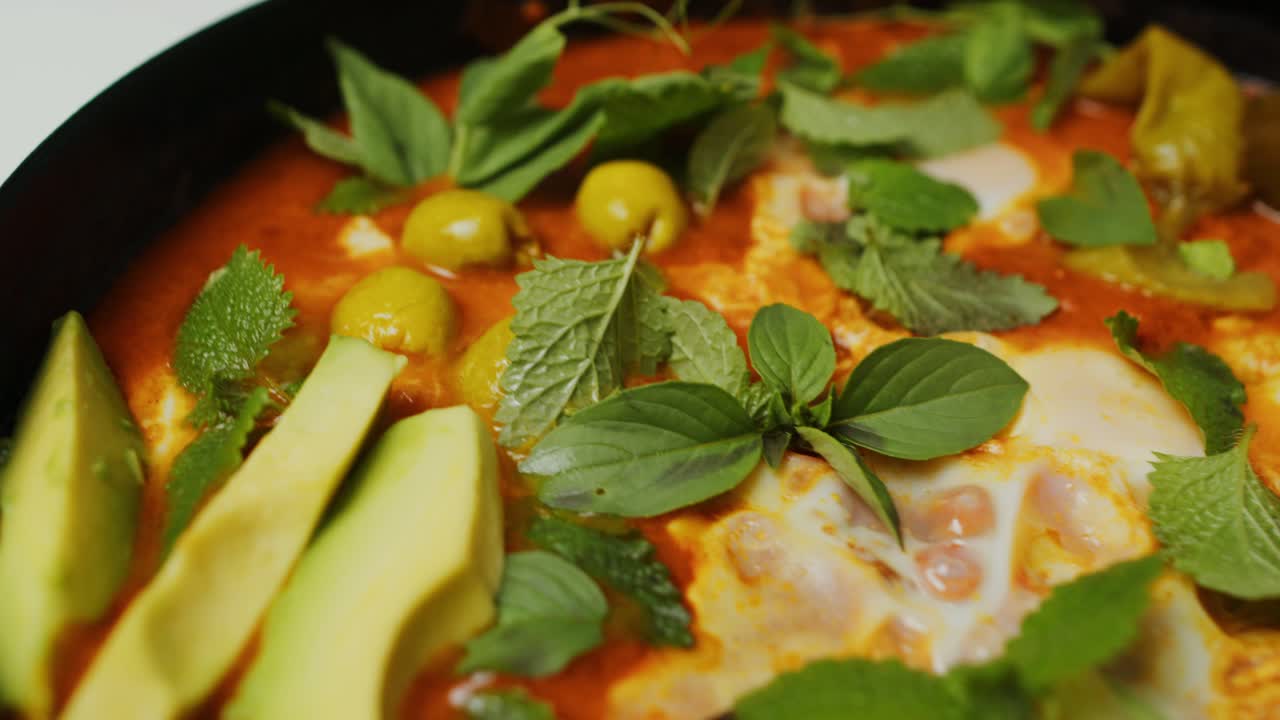 아름답게 도금되고 장식된 챔피언 조식 요리