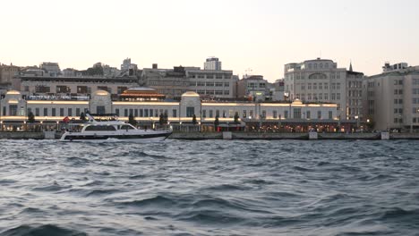 istanbul waterfront at sunset