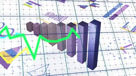 Animación-Del-Procesamiento-De-Datos-Financieros-Y-Estadísticas-Con-Línea-Verde
