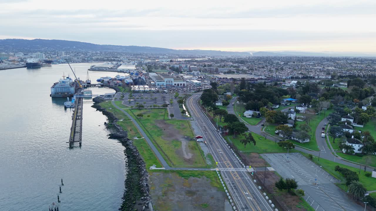 Aerial perspectives capture the evolving landscape of Alameda Point, where history and modern development intersect.