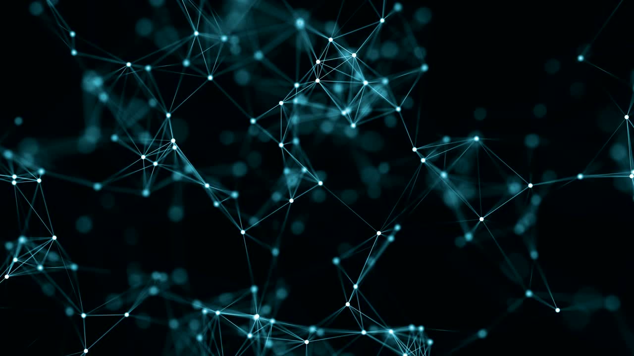 abstract loop color geometrical background with lines and dots