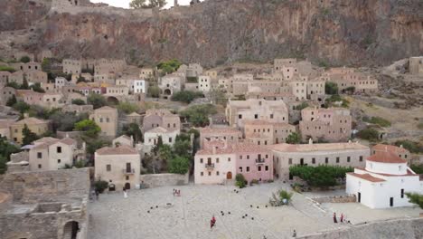 Cinematic-shot-of-Monemvasia-in-Greece